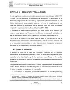 CAPÍTULO  II.  COBERTURA Y FOCALIZACIÓN