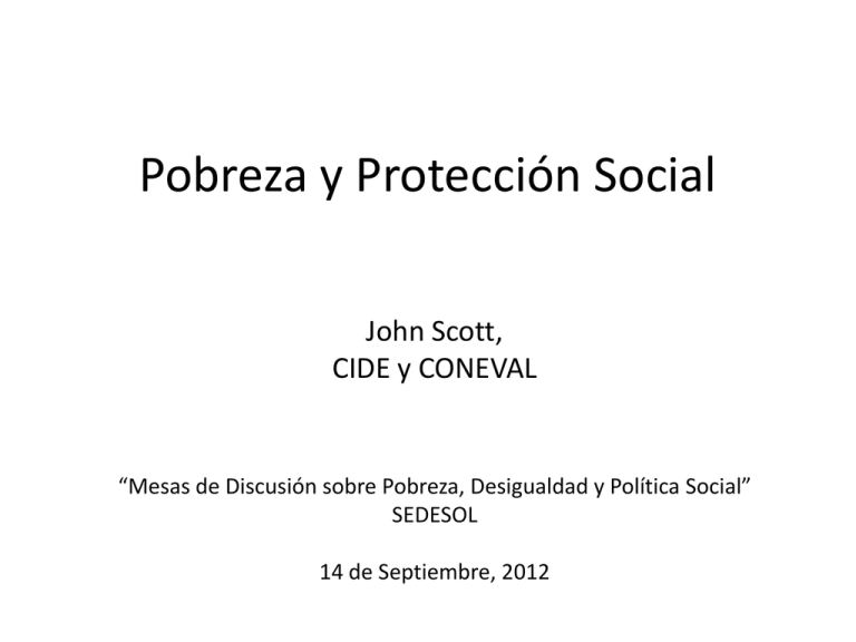 Pobreza Y Protecci N Social