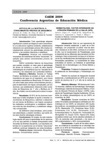 Conferencia Argentina de Educaci n M dica 2004
