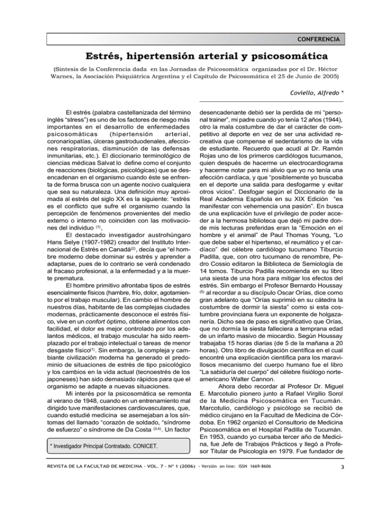 Estr S, Hipertensi N Arterial Y Psicosom Tica