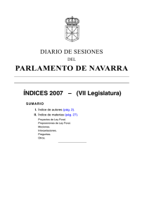 PARLAMENTO DE NAVARRA DIARIO DE SESIONES DEL