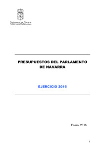 Presupuestos del Parlamento de Navarra 2016