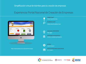 Experiencia: Portal Nacional de Creación de Empresas