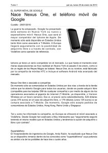 Nace Nexus One, el teléfono móvil de Google