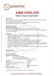 ADICONS-229 Mortero Epoxi Autonivelante