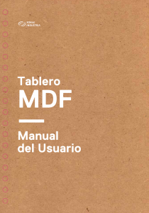 Manual del usuario - Tablero MDF (PDF)