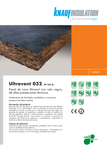 Ultravent 032 Panel de Lana Mineral con velo negro, (TP 432 B)