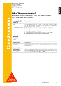 Sika Desencofrante- D - R8012.14.3.