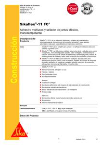 Sikaflex -11 FC  Adhesivo multiusos y sellador de juntas elástico,