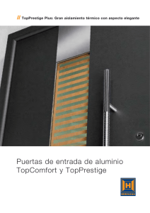Puertas de entrada de aluminio TopComfort y TopPrestige (PDF)