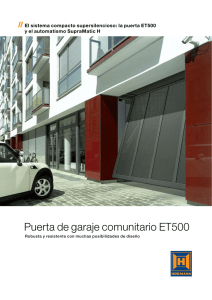 Puerta de garaje comunitario ET-500 (PDF)