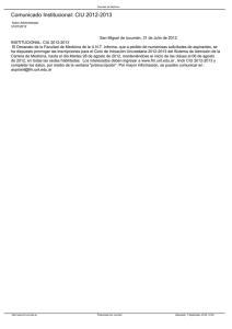 Comunicado Institucional: CIU 2012-2013