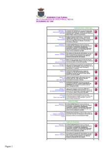 AGENDA CULTURAL DICIEMBRE DE 1999