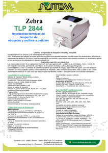 Zebra TLP 2844 Impresoras térmicas de despacho de