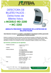 DETECTORA DE BILLETES FALSOS - Detectores de Billetes falsos