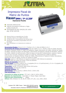 Impresora Fiscal de Matriz de Puntos  SMH / P-1120F