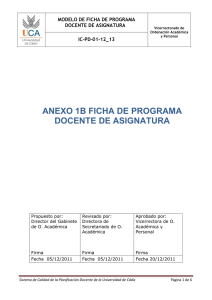 Anexo 1B - Ficha de programa docente de asignatura de 1 , 2 ciclo y grado