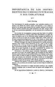 Importancia de los instrumentos de cuerda punteados y sus tablaturas Vol 14 Nº 72, 1960-1
