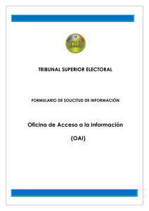Oficina de Acceso a la Información (OAI) TRIBUNAL SUPERIOR ELECTORAL