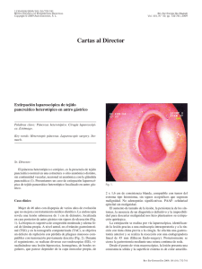 Extirpación laparoscópica de tejido pancreático heterotópico en antro gástrico