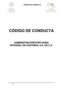Código de conducta de la Administración Portuaria Integral de Guaymas, S.A. de C.V.