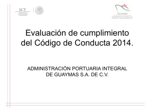 Resultado de la evaluación del código de conducta 2014