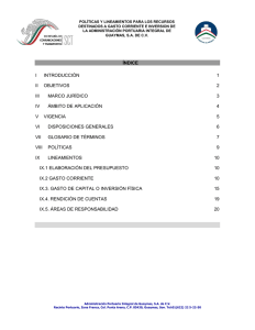 Pol ticas y Lineamientos para Los Recursos Destinados al Gasto Corriente. (en formato PDF).