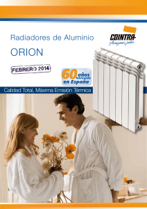 Radiadores de aluminio OriÃ³n - febrero 2014 (PDF)