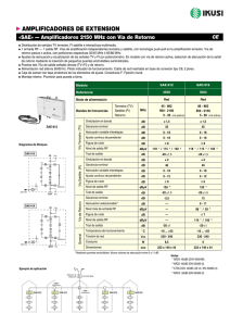 Amplificadores 2.150 MHz con vÃ­a de retorno - SAE (PDF)