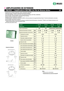 Amplificadores 862 MHz con vÃ­a de retorno activa - TAE-500 (PDF)