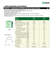 Amplificadores 862 MHz con vÃ­a de retorno pasiva - TAE-700 (PDF)