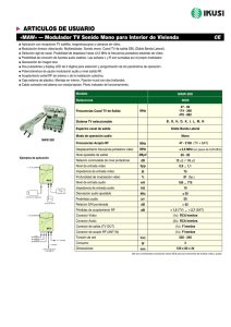 Moduladores TV sonido mono para interior vivienda - MAW (PDF)