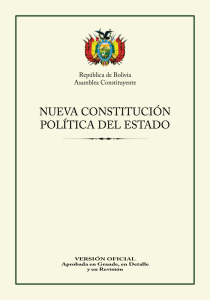 Propuesta de Nueva Constitución Política del Estado de Bolivia