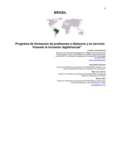 Brasil : Programa de formación de profesores a distancia y en servicio