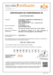 Certificado de Conformidad CE - AXESS SLIM (PDF)