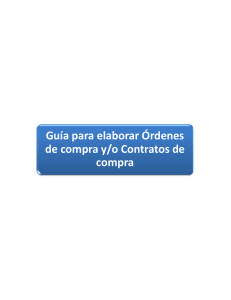 Guía para elaborar Órdenes de compra y/o Contratos de compra