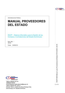 MANUAL PROVEEDORES DEL ESTADO – Sistema Informático para la Gestión de las DGCP