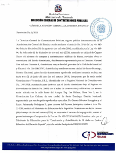 Ministerio de Hacienda DIRECCION GENERAL DE CONTRATACIONES PUBLICAS