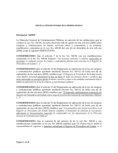 Estado Proveedores Desactualizados Resolución 14-2015