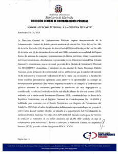 Ministerio de Hacienda DIRECCIÓN GENERAL DE CONTRATACIONES PÚBLICAS