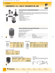 Componentes F.R.L. para el tratamiento del aire GAMA ESPECIALIZADA (PDF)