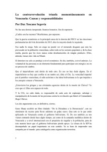 La   contrarrevolución   triunfa   momentáneamente ... Venezuela: Causas y responsabilidades Por Dax Toscano Segovia