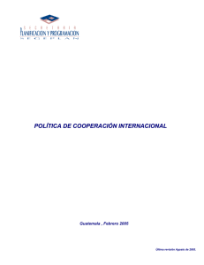lineamientos de gobierno en el tema de cooperacion internacional