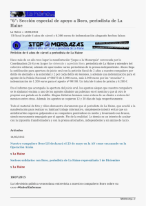 &#34;6&#34;: Sección especial de apoyo a Boro, periodista de La Haine