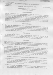 Acuerdo Ministerial SP-M-2220-2003