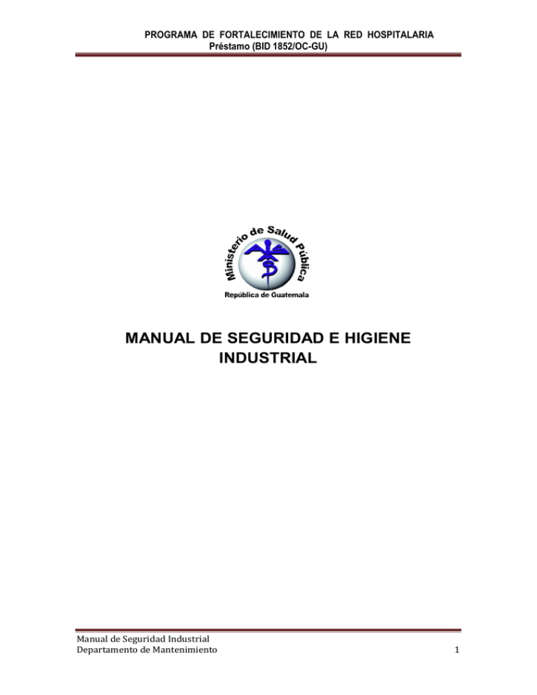 Manual De Seguridad E Higiene Industrial