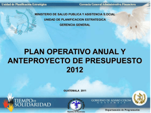 Plan operativo anual 2012
