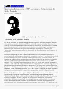 Nación Andaluza. ante el 40º aniversario del asesinato de Javier Verdejo