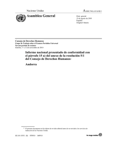 A Asamblea General Naciones Unidas Consejo de Derechos Humanos
