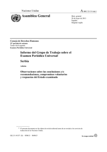 A Asamblea General  Informe del Grupo de Trabajo sobre el